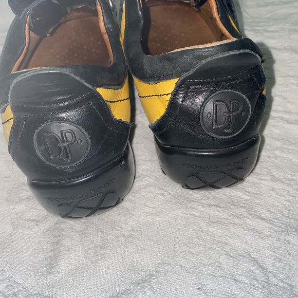 Donald J Pliner DJP LEATHER Black & Yellow Sneaker - Picture 3 of 15